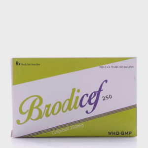 Viên nén Brodicef 250mg Ha Tay kháng sinh điều trị nhiễm khuẩn (2 vỉ x 15 viên)