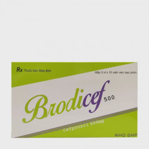 Viên nén Brodicef 500mg Ha Tay kháng sinh điều trị nhiễm khuẩn (3 vỉ x 10 viên)