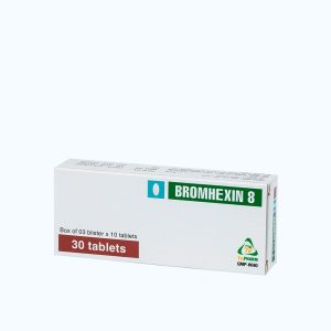 Viên nén Bromhexin 8mg TV.Pharm tiêu nhầy, loãng đàm, giảm ho (3 vỉ x 10 viên)