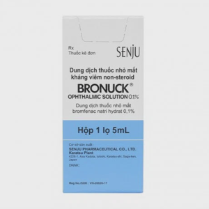 Thuốc nhỏ mắt Bronuck 0,1% Senju điều trị viêm bờ mi, viêm kết mạc, viêm củng mạc (chai 5ml)