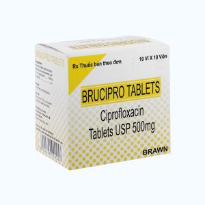 Viên nén Brucipro 500mg điều trị và dự phòng nhiễm khuẩn (10 vỉ x 10 viên)
