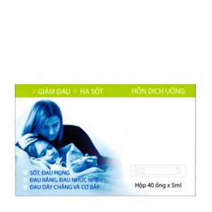 Hỗn dịch uống Bufecol 100mg/5ml giảm đau, hạ sốt, chống viêm (20 ống x 10ml)