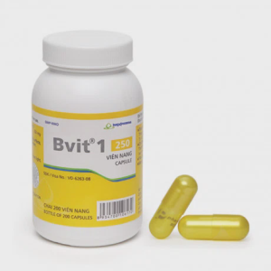 Viên nang cứng BVIT 1 250mg VNA điều trị bệnh Beriberi do thiếu vitamin B1 (chai 200 viên)