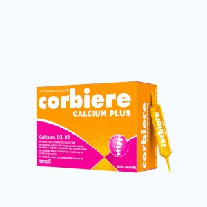 Corbiere Calcium Plus Sanofi 10 ML hỗ trợ tăng cường hấp thu canxi, cho xương chắc khỏe (Hộp 30 ống)