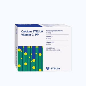 Dung dịch uống Calcium Stella Vitamin C, PP bổ sung calci, ngừa loãng xương (3 vỉ x 8 ống)