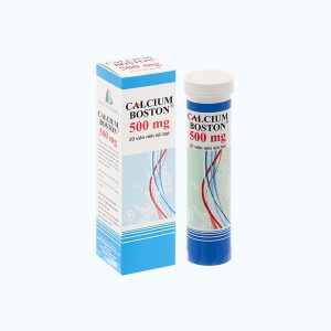 Viên nén sủi bọt CalciumBoston 500mg bổ sung calci, ngừa loãng xương, còi xương (tuýp 20 viên)