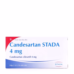 Viên nén Candesartan STADA 4 mg điều trị tăng huyết áp (2 vỉ x 14 viên)