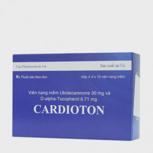 Viên nang mềm Cardioton điều trị thiểu năng tuần hoàn, tăng huyết áp. (3 vỉ x 10 viên)