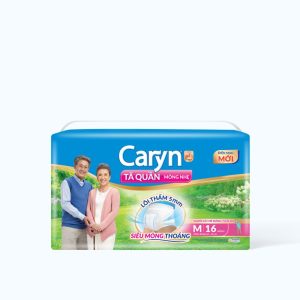 Tã quần loại mỏng nhẹ Caryn size M 16 miếng