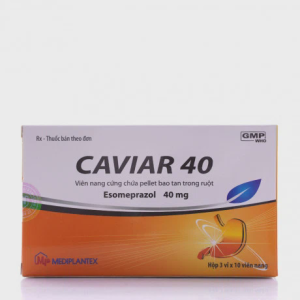 Viên nang Caviar 40mg Mediplantex trị viêm loét dạ dày tá tràng (3 vỉ x 10 viên)
