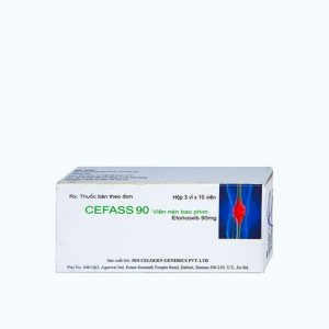 Viên nén Cefass 90mg điều trị viêm và giảm các cơn đau khớp (3 vỉ x 10 viên)