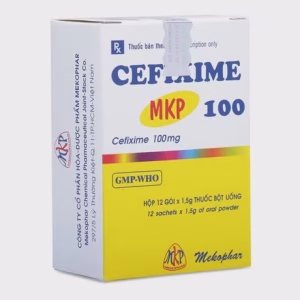 Thuốc bột uống Cefixim 100mg Mekophar kháng sinh điều trị nhiễm khuẩn (hộp 12 gói)
