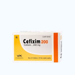 Viên nén Cefixim 200mg kháng sinh điều trị nhiễm khuẩn (2 vỉ x 10 viên)