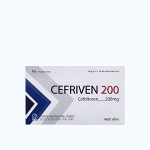 Viên nén bao phim Cefriven 200mg điều trị nhiễm khuẩn (2 vỉ x 10 viên)