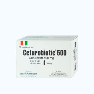 Viên nén Cefurobiotic 500mg kháng sinh điều trị nhiễm khuẩn (5 vỉ x 10 viên)