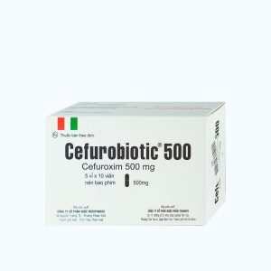 Viên nén Cefurobiotic 500mg kháng sinh điều trị nhiễm khuẩn (5 vỉ x 10 viên)