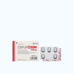 Viên nén Cefuroxim 500mg Spharm kháng sinh điều trị nhiễm khuẩn (4 vỉ x 5 viên)