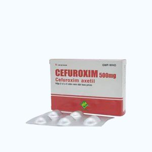 Viên nén bao phim Cefuroxim 500mg Vidiphar điều trị nhiễm khuẩn (2 vỉ x 5 viên)