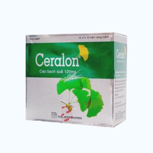 Viên nang Ceralon 120mg cải thiện giảm trị nhớ, rối loạn khả năng tập trung (10 vỉ x 10 viên)