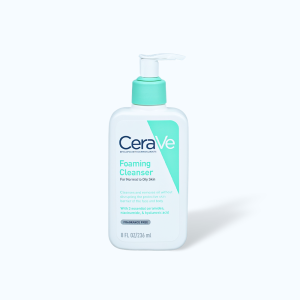 Sữa rửa mặt CERAVE Foaming Cleanser giúp làm sạch da, dành cho da dầu (Chai 236ml)