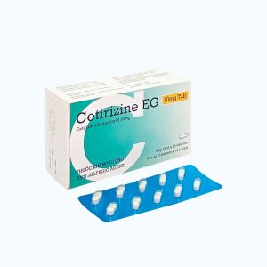 Viên nén Cetirizine EG Pymepharco 10mg trị triệu chứng viêm mũi dị ứng, mày đay (10 vỉ x 10 viên)
