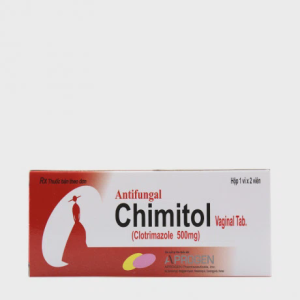 Viên nén đặt âm đạo Chimitol 500mg điều trị viêm âm đạo do nấm hoặc trùng roi (1 vỉ x 2 viên)