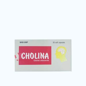 Viên nang Cholina 400mg hỗ trợ hồi phục chức năng sau tai biến mạch máu não (3 vỉ x 10 viên)