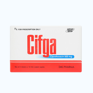 Viên nén Cifga 500mg điều trị và dự phòng nhiễm khuẩn (hộp 20 viên)