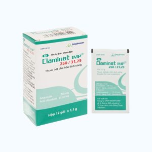 Bột pha uống Claminat 250mg/31.25mg điều trị nhiễm khuẩn (12 gói x 1.1g)