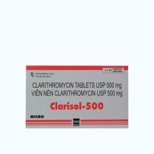 Viên nén Clarisol 500mg điều trị nhiễm khuẩn đường hô hấp (1 vỉ x 10 viên)