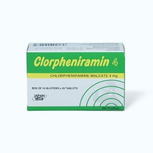 Clorpheniramin 4mg DHG (10 vỉ x 20 viên) – Chống dị ứng, giảm sổ mũi