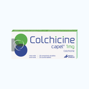 Viên nén Colchicine Capel 1mg bệnh gút cấp, viêm sụn khớp (1 vỉ x 20 viên)