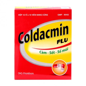 Viên nang Coldacmin Flu trị các triệu chứng ho cảm thông thường (10 vỉ x 10 viên)