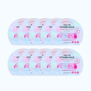Combo 10 miếng mặt nạ BANOBAGI Whitening & AC Care Dưỡng Sáng Và Chăm Sóc Da Mụn (Miếng 30g)