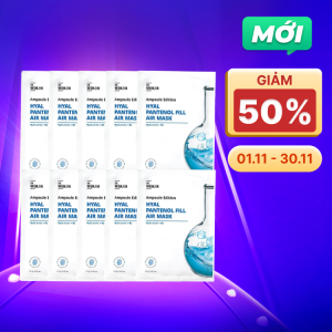 Combo 10 miếng Mặt Nạ Wonjin Ampoule Edition Hyal Pantenol Fill Air Mask (Miếng 27g)