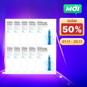 Combo 10 miếng Mặt Nạ Wonjin Effect Hydro Rise Hyaluronic Concentrated Essence Mask 30g