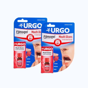 Combo 2 gel bôi URGO Mouth Ulcers hỗ trợ nhiệt miệng và vết thương nhỏ trong khoang miệng (Hộp 6ml)
