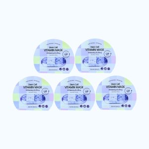 Combo 5 miếng mặt nạ BANOBAGI Stem Cell Vitamin Mask Whitening And Lifting Hỗ Trợ Dưỡng Sáng Da (Miếng 30g)
