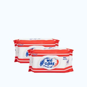 Combo 2 gói khăn ướt WE CARE không mùi (100 miếng/gói)
