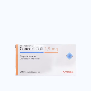 Concor COR Tab 2.5mg (3 vỉ x 10 viên) – Điều trị suy tim mạn tính