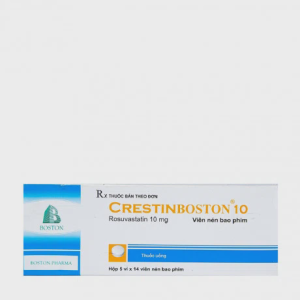 Viên nén CRESTINBOSTON 10mg điều trị tăng cholesterol máu, giảm mỡ máu (5 vỉ x 14 viên)