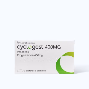 Viên đặt âm đạo/hậu môn Cyclogest Accord 400mg (Hộp 3 vỉ x 5 viên)