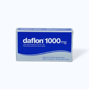 Viên nén Daflon 1000mg điều trị trĩ cấp tính (3 vỉ x 10 viên)