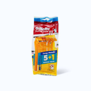 Dao Cạo Râu Cán Vàng GILLETTE SUPER THIN LI (6 Cái/Gói)