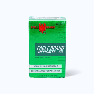 Dầu gió xanh Eagle Brand trị cảm cúm, sổ mũi, nghẹt mũi, chóng mặt, say tàu xe (chai 6ml)