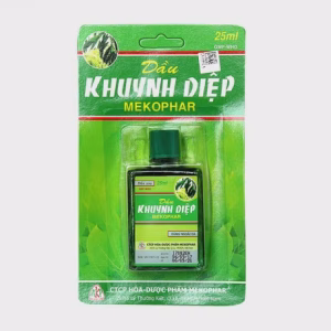 Dầu Khuynh Diệp Mekophar trị cảm cúm, sổ mũi, nghẹt mũi, chóng mặt, say tàu xe (chai 25ml)