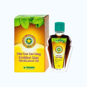 Dầu xoa sao vàng Danapha điều trị nhức đầu, chóng mặt, cảm lạnh, sổ mũi (chai 5ml)