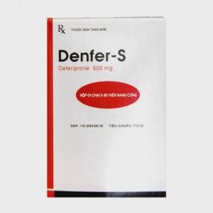 Viên nang Denfer - S điều trị tình trạng dư thừa sắt trong cơ thể (chai 60 viên)