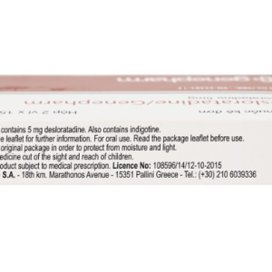 Viên nén Desloratadine 5mg trị viêm mũi dị ứng, mày đay, ngứa (2 vỉ x 15 viên)