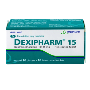 Viên nén Dexipharm 15mg trị ho khan do kích thích (10 vỉ x 10 viên)